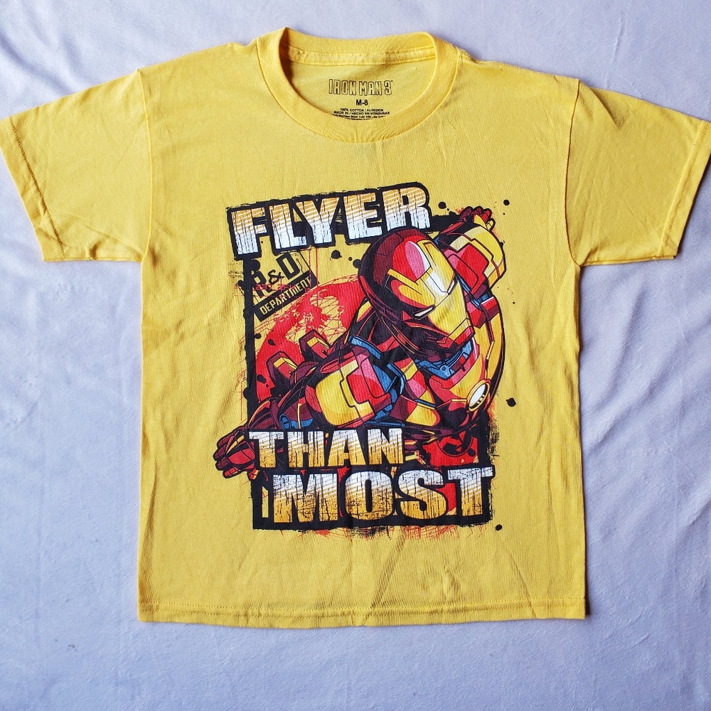 5/$25 Yellow Iron Man Tshirt | M/8